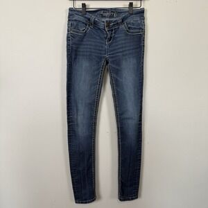 American Rag Cie Skinny Jeans Women 3-R Low Rise Classic Dark Wash Casual Denim